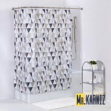 Штора для ванной Tringular Scrawl grey