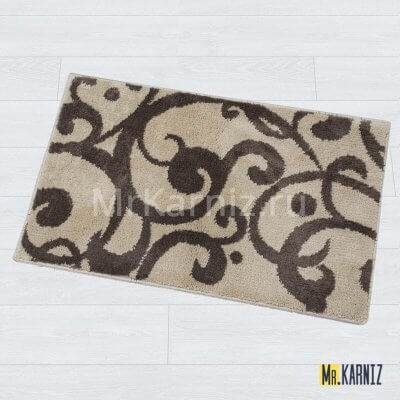 Коврик в ванную Узоры коричневый
