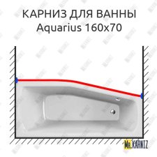 Карниз для ванны Relisan Aquarius Передний борт 160х70 Усиленный 20 мм MrKARNIZ